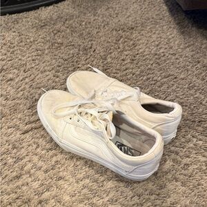 Vans Cream Canvas Sneakers